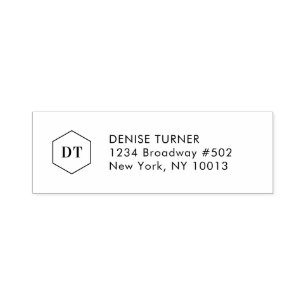 Auto Entintado Carimbo de endereço de retorno de negócios minimal