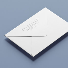 Auto Entintado Carimbo de Endereço de Retorno de Script Minimalis