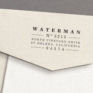 Auto Entintado Carimbo de Endereço de Retorno do Estilo Vintage