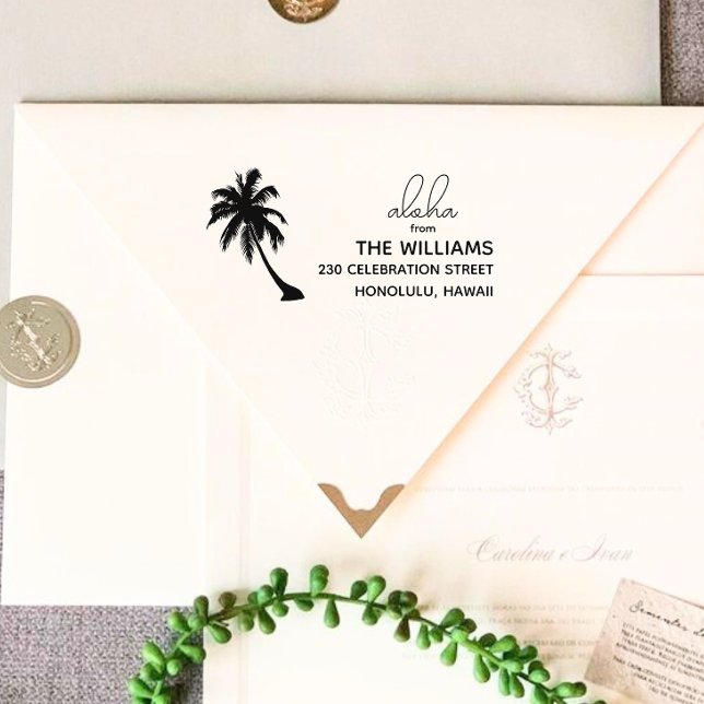 Auto Entintado Carimbo de endereço de retorno do Havaí (Criador carregado)