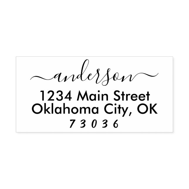 Auto Entintado Carimbo de Endereço de Retorno Personalizado Auto- (Design)