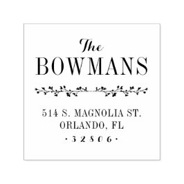 Auto Entintado Carimbo de Endereço do Monograma da Família