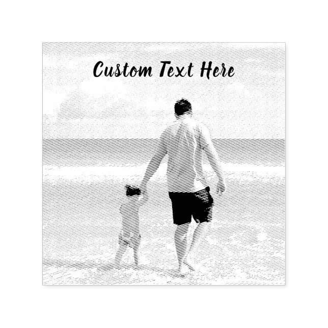 Auto Entintado Carimbo de Fotografia Personalizado com Texto Pers (Design)