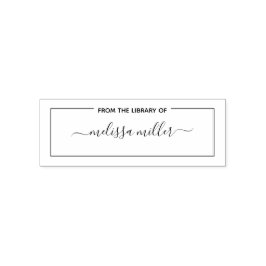 Auto Entintado Carimbo de livro personalizado da biblioteca de no