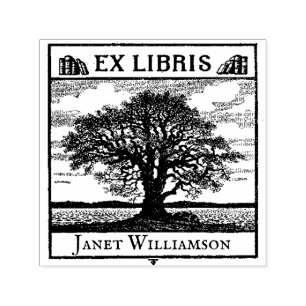 Auto Entintado Carimbo de Livro Personalizado de Placa de Bibliot