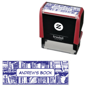 Auto Entintado Carimbo de mangá personalizado do Bibliotecário