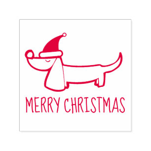 Auto Entintado Carimbo de Natal Dachshund