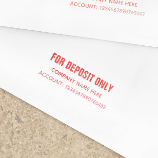 Auto Entintado Carimbo de Negócios para Depósito Apenas