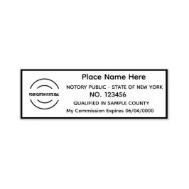 Auto Entintado Carimbo de Notário Público Personalizado de Tinta 