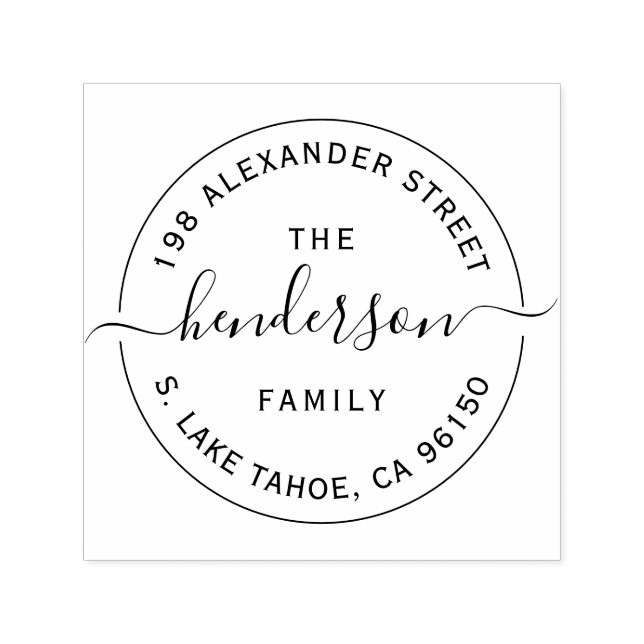 Auto Entintado Carimbo de retorno de endereço da família de logot (Design)