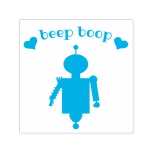 Auto Entintado Carimbo de Robô Cubo de Boop