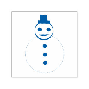 Auto Entintado Carimbo de Snowman de Natal Sorridente