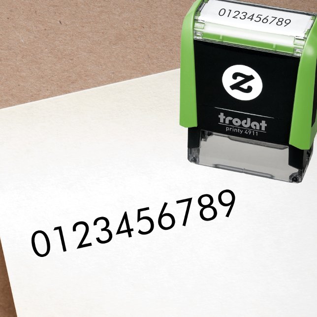 Auto Entintado Carimbo de Texto Numérico Simples de Uma Linha Per (Criador carregado)