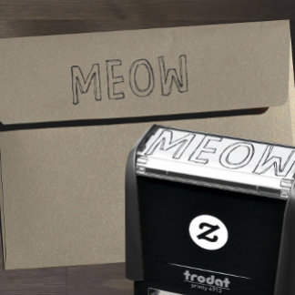 Auto Entintado Carimbo de Tinta Automática do Pão de Gato MEOW