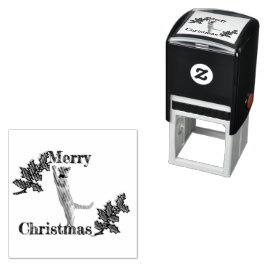 Auto Entintado Carimbo de Tinta Automática - Feliz Holly de Natal