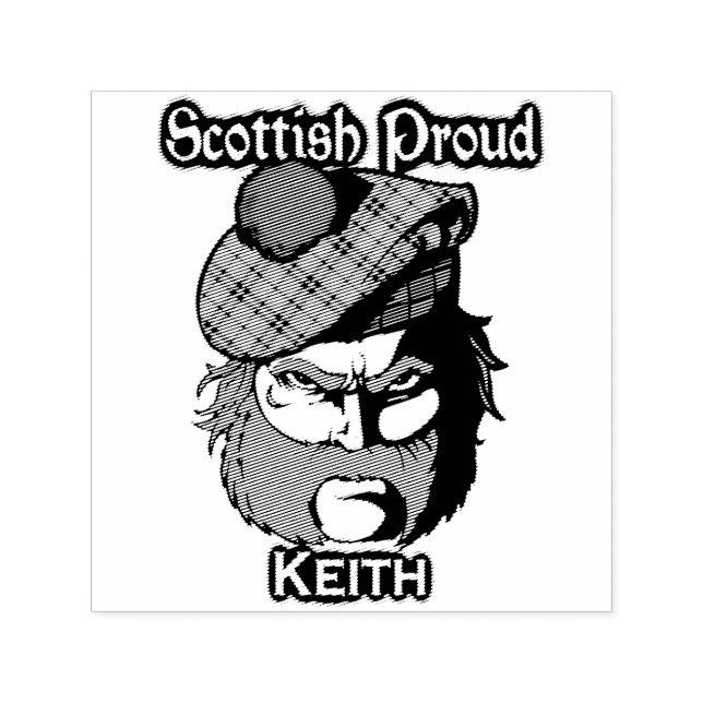 Auto Entintado Carimbo de Tinta do Clã Escocês Highlander Keith (Design)