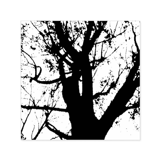 Auto Entintado Carimbo de Tree Silhouter Fotografia (Design)