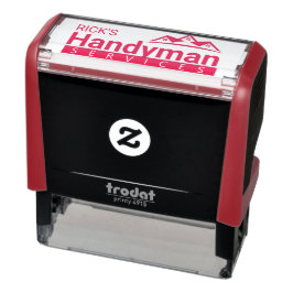 Auto Entintado Carimbo do logotipo comercial Red Handyman - Empre