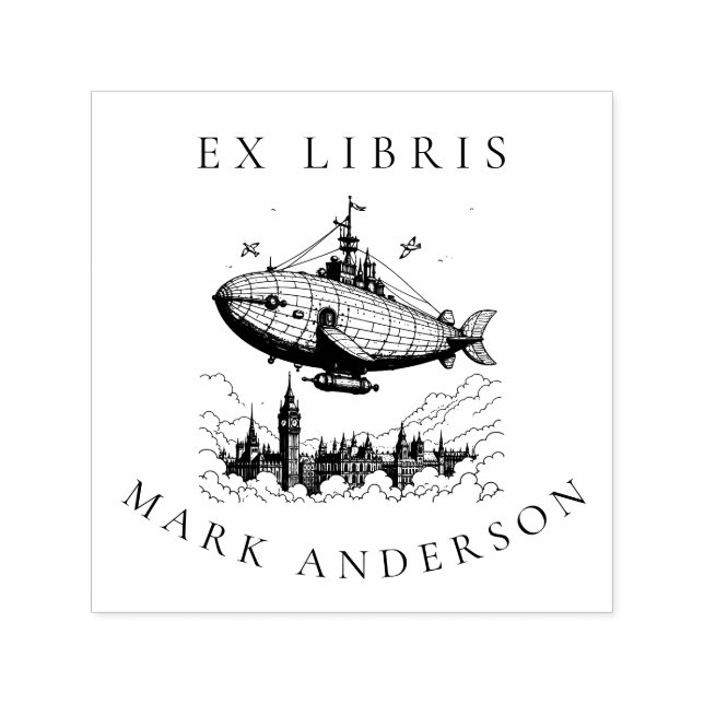 Auto Entintado Carimbo do navio Steampunk (Design)