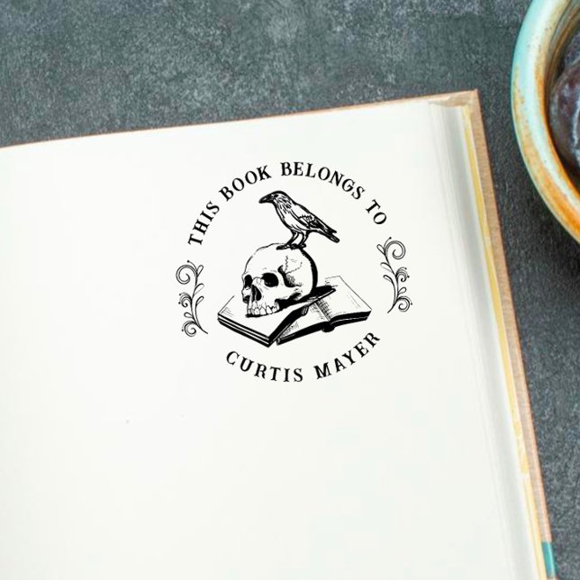 Auto Entintado Carimbo Gótico & Crow 'Da Biblioteca De' (Criador carregado)
