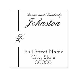 Auto Entintado Carimbo inicial da linha minimalista