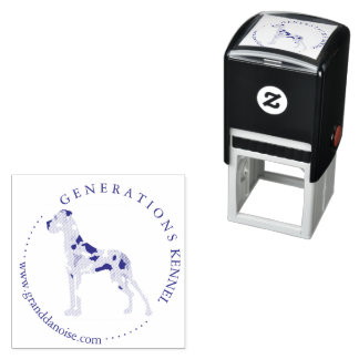 Auto Entintado Carimbo Love Heart Great Dane