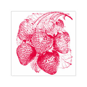 Auto Entintado Carimbo Luscioso de Morango de Verão