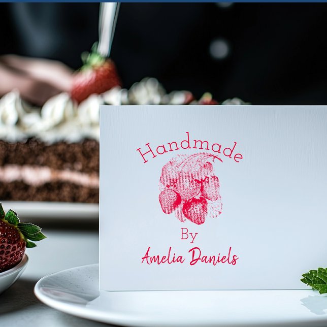 Auto Entintado Carimbo Luscioso de Morango de Verão (Criador carregado)