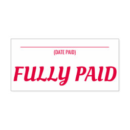 Auto Entintado Carimbo mínimo de borracha "totalmente pago"