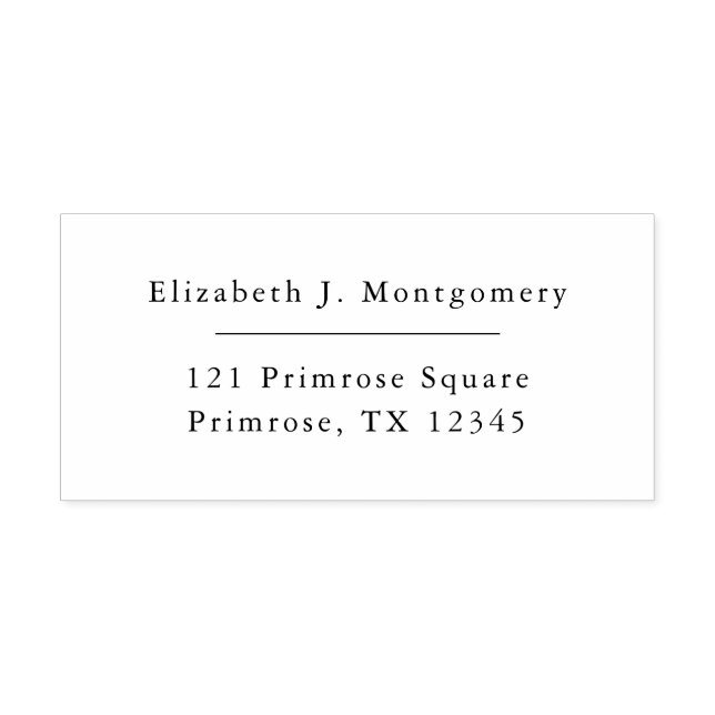 Auto Entintado Carimbo Mínimo Moderno de Retorno Endereço Autocol (Design)