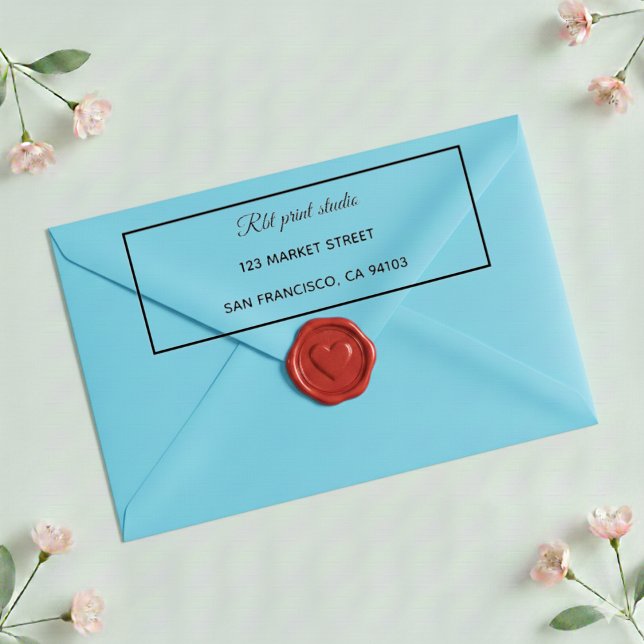 Auto Entintado Carimbo Moderno de Endereço de Devolução de Fronte (Criador carregado)