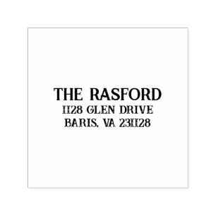 Auto Entintado Carimbo na moda Script Return Address Self-Inking