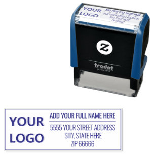 Auto Entintado Carimbo Personalizado com Logotipo ou Foto Nome En