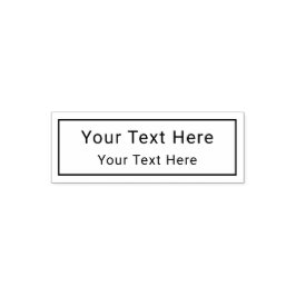 Auto Entintado Carimbo Personalizado De Autoimpressão Em Duas Lin