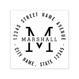 Auto Entintado Carimbo Personalizado de Borracha do Círculo