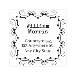 Auto Entintado Carimbo Personalizado de Endereço com Ilustração B