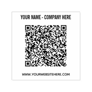 Auto Entintado Carimbo Personalizado de Nome de Código QR Site Pe