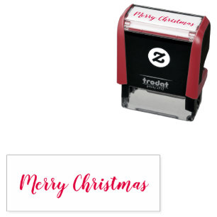 Auto Entintado Carimbo Personalizado de Texto de Feliz Natal