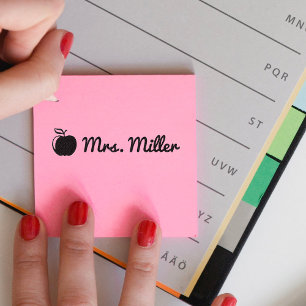 Auto Entintado Carimbo personalizado para professor com nome + ma
