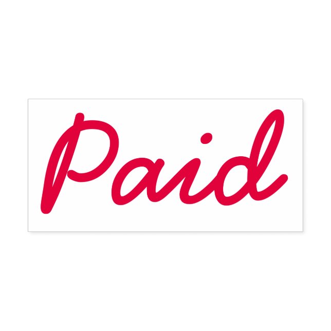 Auto Entintado Carimbo simples de borracha "paga" (Design)