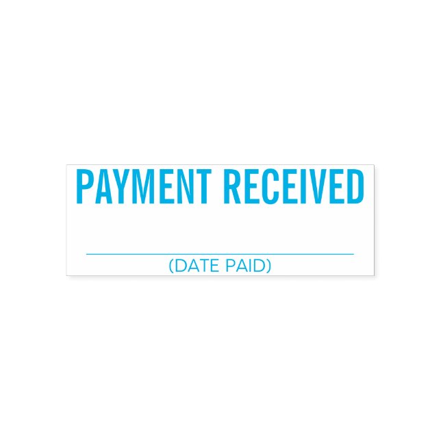 Auto Entintado Carimbo simples de borracha "PAGAMENTO RECEBIDO" (Design)