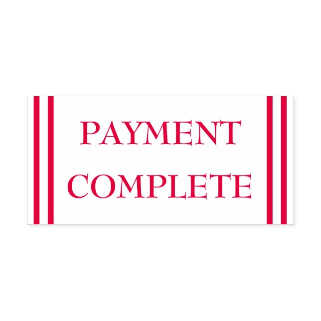 Auto Entintado Carimbo simples de borracha "PAYMENT COMPLETE" (Design)