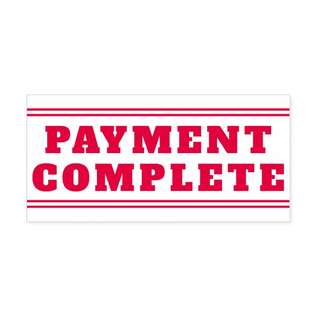 Auto Entintado Carimbo simples de borracha "PAYMENT COMPLETE" (Design)