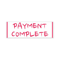 Carimbo simples de borracha "PAYMENT COMPLETE"
