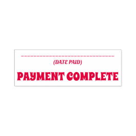 Auto Entintado Carimbo simples de borracha "PAYMENT COMPLETE"