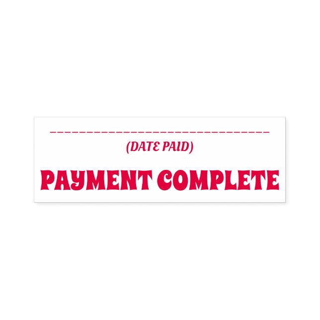 Auto Entintado Carimbo simples de borracha "PAYMENT COMPLETE" (Design)