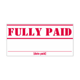 Auto Entintado Carimbo simples de borracha "totalmente pago"