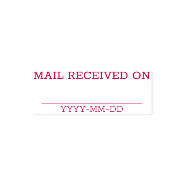 Auto Entintado Carimbo simples "MAIL RECEIVED ON" (Design)