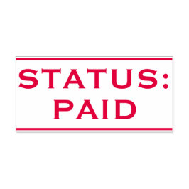 Auto Entintado Carimbo simples "STATUS: PAID"