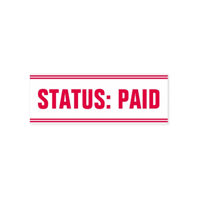 Auto Entintado Carimbo simples "STATUS: PAID" (Design)